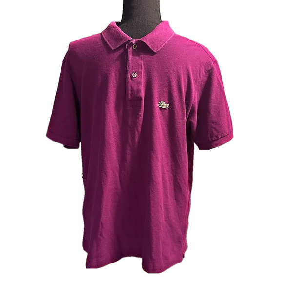 Lacoste Purple Short Sleeve Polo Shirt – Classic Fit - Picture 1 of 7